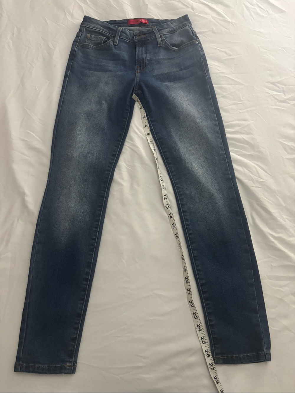 Women’s Dark Blue Skinny Jeans - Gueds